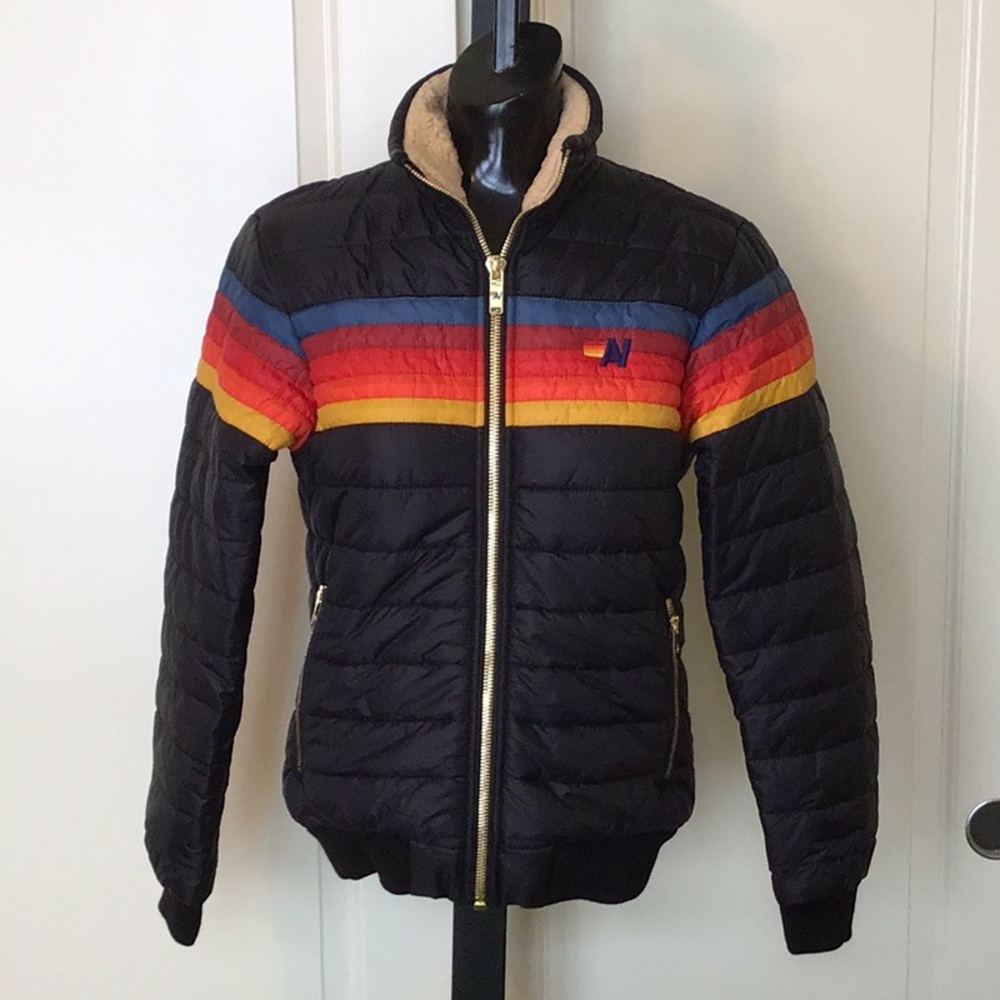 Aviator Nation 5 Stripe Jacket Black Womens